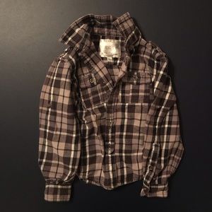Joe’s Jeans gray flannel shirt little boy 3/4